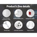 Devanti Electric Heated Towel Rail Rack 6 Bars Freestanding Clothes Dry Warmer -Home Living Store - -  