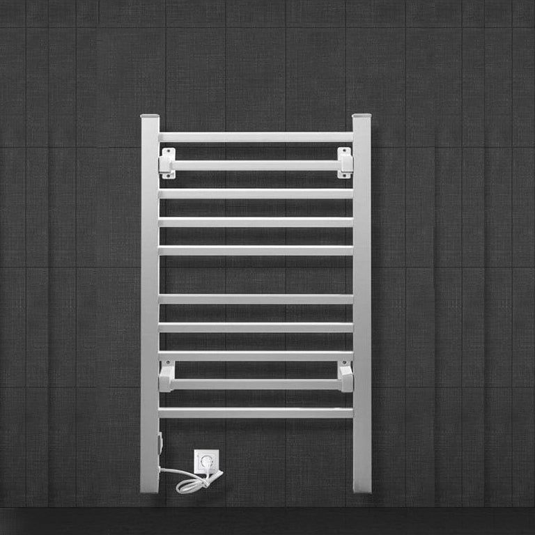 Devanti Electric Heated Towel Rail Rails Warmer Rack Aluminium 10 Bars Home Living Store