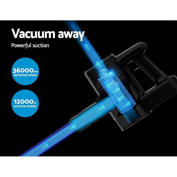 Devanti Handheld Vacuum Cleaner Bagless Cordless 120W Purple -Home Living Store - -  