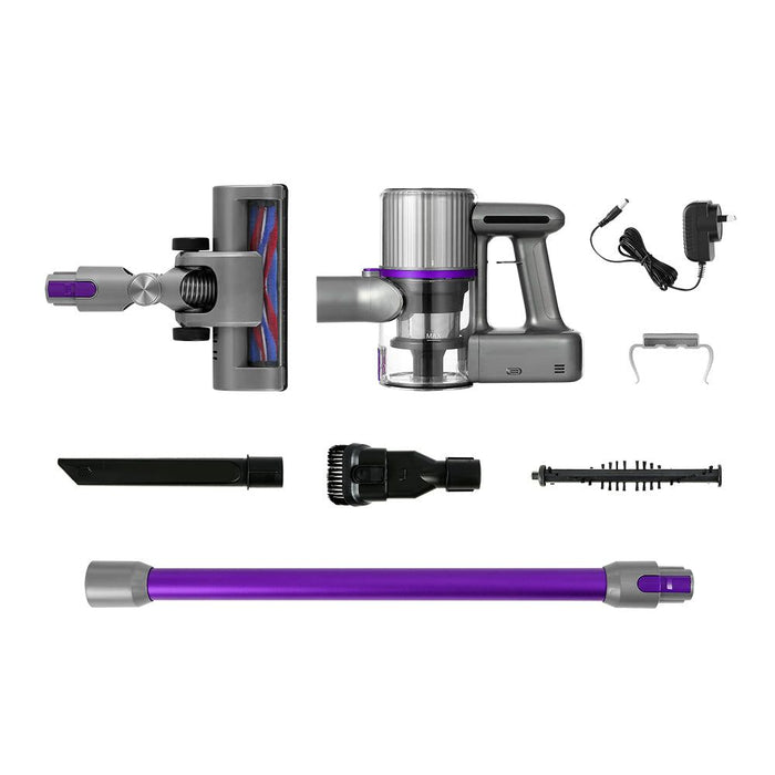 Devanti Handheld Vacuum Cleaner Bagless Cordless 120W Purple -Home Living Store - -  
