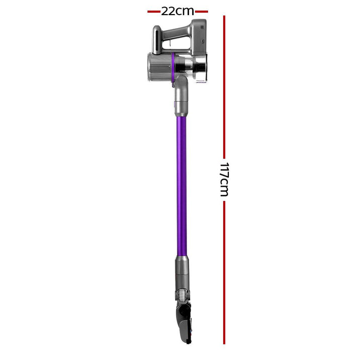 Devanti Handheld Vacuum Cleaner Bagless Cordless 120W Purple -Home Living Store - -  