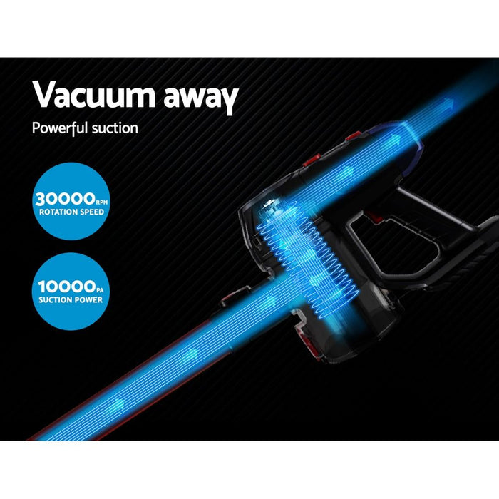 Devanti Handheld Vacuum Cleaner HEPA Filter Red 150W -Home Living Store - -  