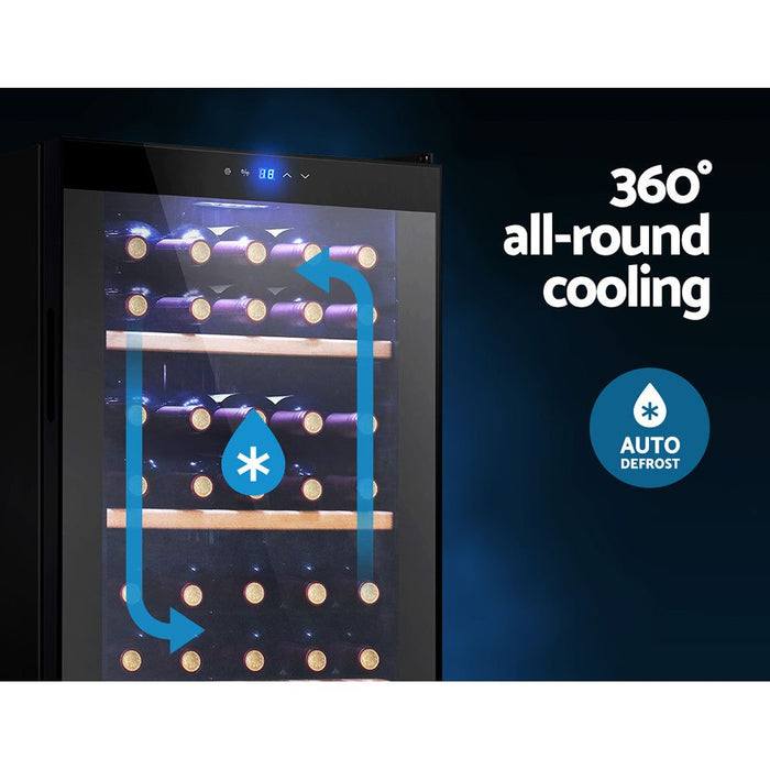 Devanti Wine Cooler 34 Bottles Compressor Chiller Beverage Fridge -Home Living Store - -  