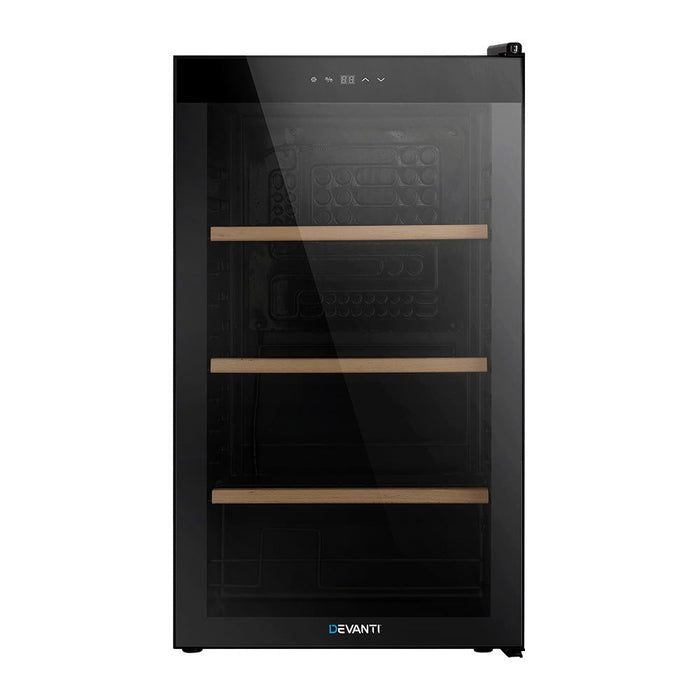 Devanti Wine Cooler 34 Bottles Compressor Chiller Beverage Fridge -Home Living Store - -  