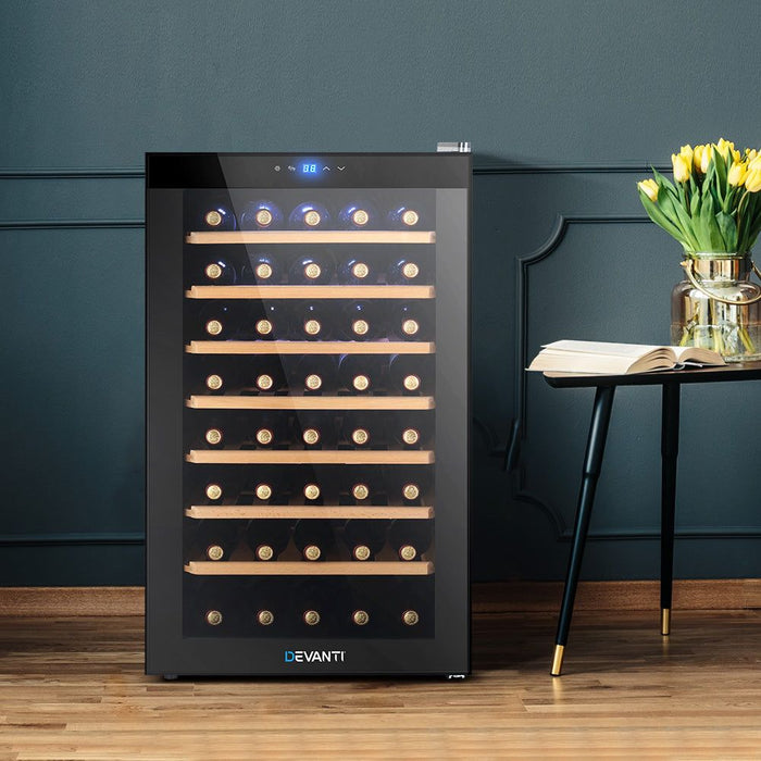 Devanti Wine Cooler Fridge 51 Bottles -Home Living Store - -  