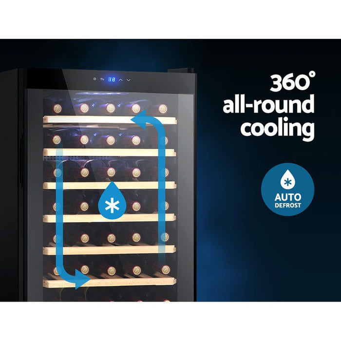 Devanti Wine Cooler Fridge 51 Bottles -Home Living Store - -  