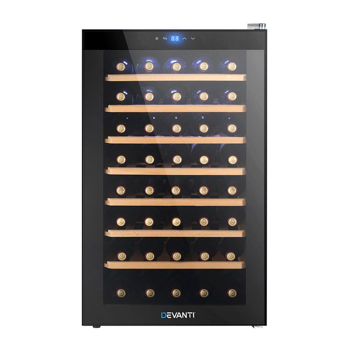 Devanti Wine Cooler Fridge 51 Bottles -Home Living Store - -  