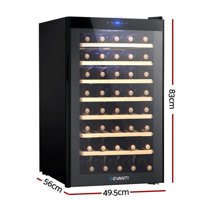 Devanti Wine Cooler Fridge 51 Bottles -Home Living Store - -  