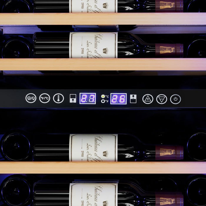 Devanti Wine Cooler Fridge Dual Zone 128 Bottles -Home Living Store - -  