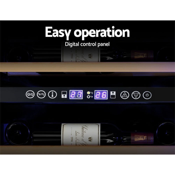 Devanti Wine Cooler Fridge Dual Zone 128 Bottles -Home Living Store - -  