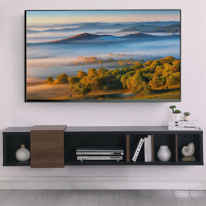 Dronus 1800 Floating Entertainment Unit, Hovering Wall Mount Black by Tauris™ -Home Living Store - -  