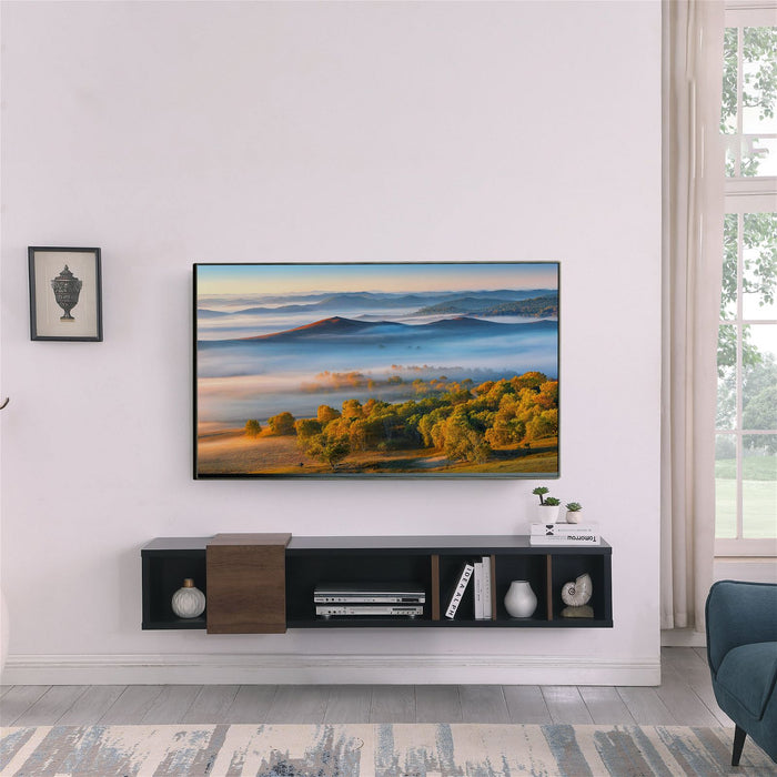 Dronus 1800 Floating Entertainment Unit, Hovering Wall Mount Black by Tauris™ -Home Living Store - -  