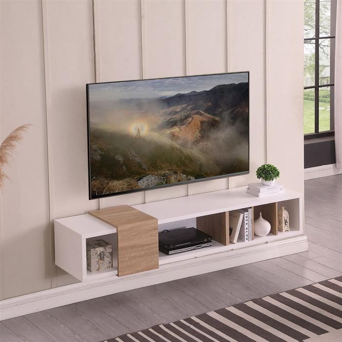 Dronus 1800 Floating Entertainment Unit, Hovering Wall Mount White by Tauris™ -Home Living Store - -  