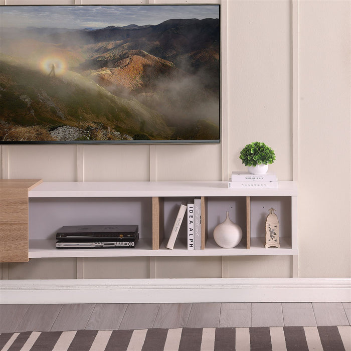 Dronus 1800 Floating Entertainment Unit, Hovering Wall Mount White by Tauris™ -Home Living Store - -  