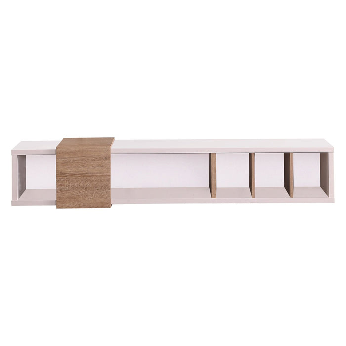 Dronus 1800 Floating Entertainment Unit, Hovering Wall Mount White by Tauris™ -Home Living Store - -  