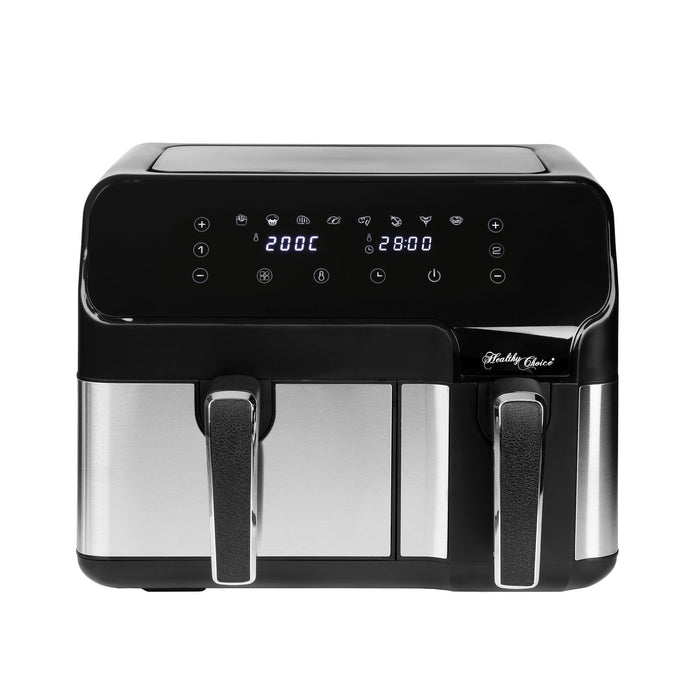 10L Digital Dual Zone Air Fryer w/ Dual Temperature Control-#product_category#-Home Living Store