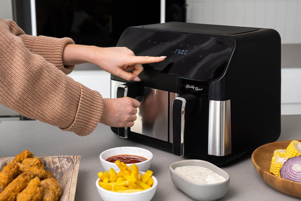 10L Digital Dual Zone Air Fryer w/ Dual Temperature Control-#product_category#-Home Living Store