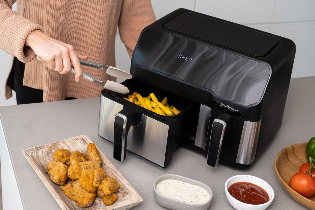 10L Digital Dual Zone Air Fryer w/ Dual Temperature Control-#product_category#-Home Living Store