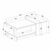 Duet Coffee Table Oak and White by Tauris™ -Home Living Store - -  