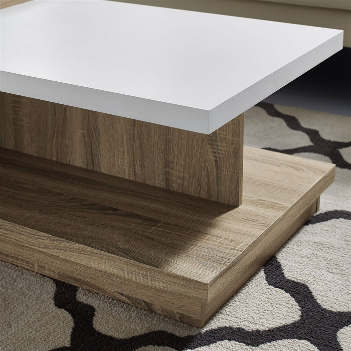 Duet Coffee Table Oak and White by Tauris™ -Home Living Store - -  