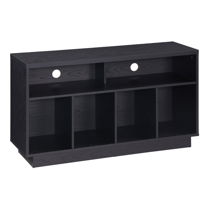EDISON Media Stand 1200mm, Vinyl Record Storage & Component Cabinet in Black Oak Finish by Tauris