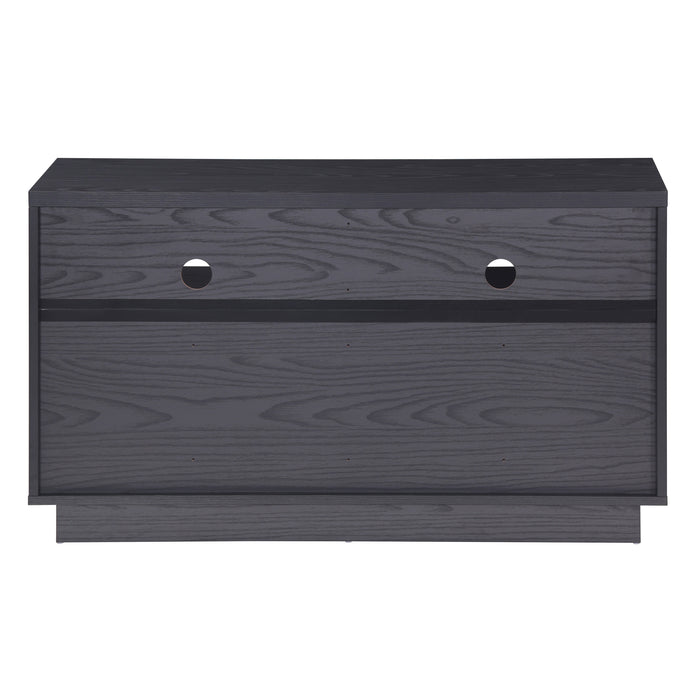 EDISON Media Stand 1200mm, Vinyl Record Storage & Component Cabinet in Black Oak Finish by Tauris