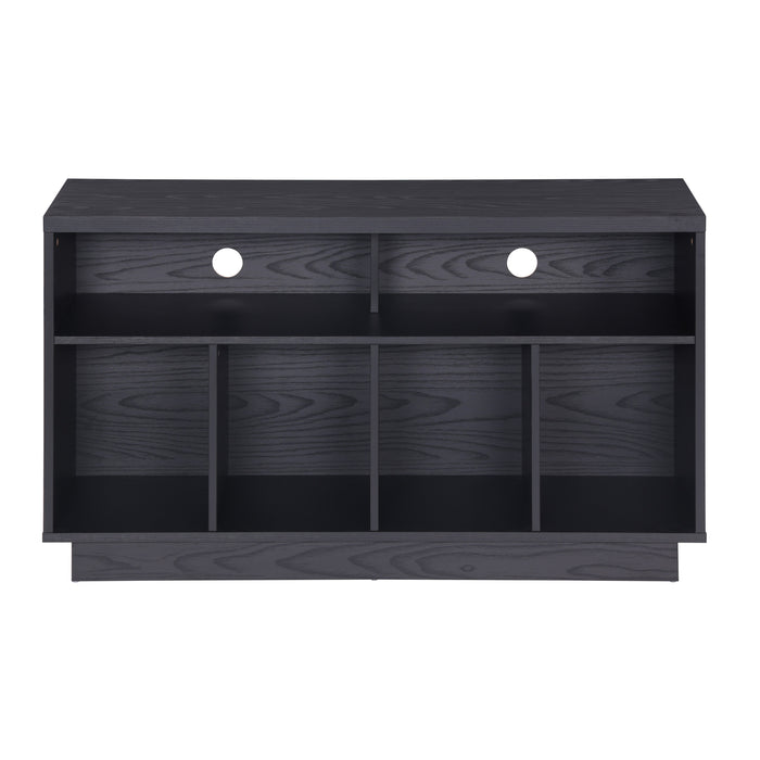 EDISON Media Stand 1200mm, Vinyl Record Storage & Component Cabinet in Black Oak Finish by Tauris