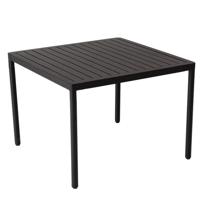 Eden 4-Seater Outdoor Lounge Set with Coffee Table in Black-Stylish Textile and Rope Design -Home Living Store - -  