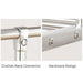 Ekkio Clothes Rack Stainless Steel One Rail -Home Living Store - -  