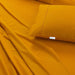 Elan Linen 100% Egyptian Cotton Vintage Washed 500TC Mustard Double Bed Sheets Set -Home Living Store - -  