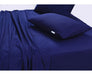 Elan Linen 100% Egyptian Cotton Vintage Washed 500TC Navy Blue Single Bed Sheets Set -Home Living Store - -  