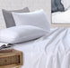 Elan Linen 100% Egyptian Cotton Vintage Washed 500TC White Double Bed Sheets Set -Home Living Store - -  