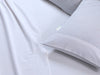 Elan Linen 100% Egyptian Cotton Vintage Washed 500TC White Double Bed Sheets Set -Home Living Store - -  