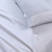 Elan Linen 100% Egyptian Cotton Vintage Washed 500TC White Double Bed Sheets Set -Home Living Store - -  