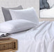 Elan Linen 100% Egyptian Cotton Vintage Washed 500TC White Queen Bed Sheets Set -Home Living Store - -  