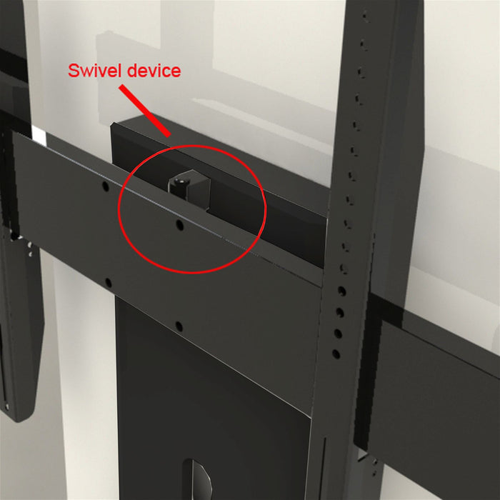 Electra Black Wall Mount TV Stand with Bracket Mount, Two Shelves, Cable Management by Tauris -Home Living Store - -  