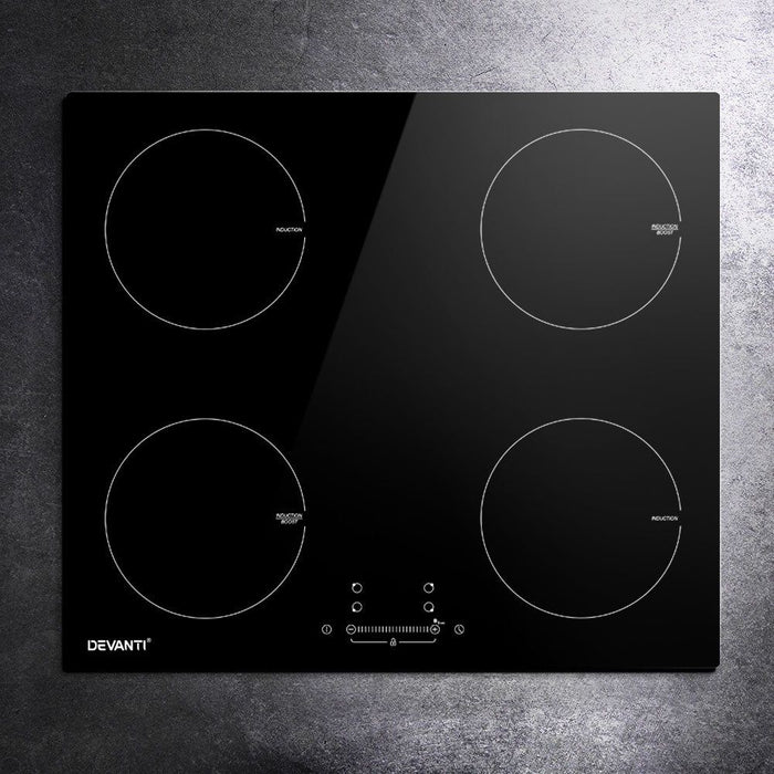 Electric Induction Cooktop 60cm Ceramic 4 Zones Stove Cook Top Hot Plate -Home Living Store - -  