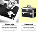 Embellir Makeup Case Beauty Trolley Cosmetic Organiser Box Travel Wheels Black -Home Living Store - -  