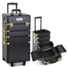 Embellir Makeup Case Beauty Trolley Cosmetic Organiser Box Travel Wheels Gold -Home Living Store - -  