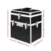 Embellir Portable Cosmetic Beauty Makeup Carry Case with Mirror - Crocodile Black -Home Living Store - -  