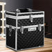 Embellir Portable Cosmetic Beauty Makeup Carry Case with Mirror - Diamond Black -Home Living Store - -  
