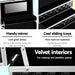 Embellir Portable Cosmetic Beauty Makeup Carry Case with Mirror - Diamond Black -Home Living Store - -  