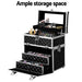 Embellir Portable Cosmetic Beauty Makeup Carry Case with Mirror - Diamond Black -Home Living Store - -  