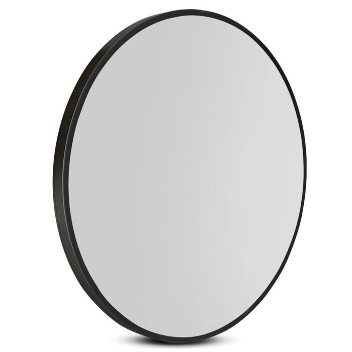 Embellir Wall Mirror Makeup 70cm Home Decor Framed Mirrors Bathroom Round Black -Home Living Store - -  