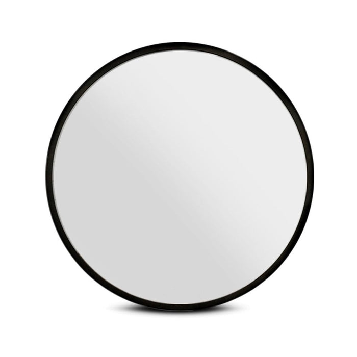 Embellir Wall Mirror Makeup 90cm Home Decor Framed Mirrors Bathroom Round Black -Home Living Store - -  