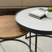 Nested Coffee Table White Marble/English Oak by Criterion™ -Home Living Store - -  