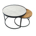Nested Coffee Table White Marble/English Oak by Criterion™ -Home Living Store - -  