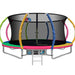 Everfit 14FT Trampoline Round Trampolines With Basketball Hoop Kids Present Gift Enclosure Safety Net Pad Outdoor Multi-coloured -Home Living Store - -  