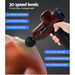 Everfit Massage Gun 6 Heads Electric Massager LCD Vibration Percussion Relief -Home Living Store - -  