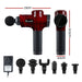 Everfit Massage Gun 6 Heads Electric Massager LCD Vibration Percussion Relief -Home Living Store - -  
